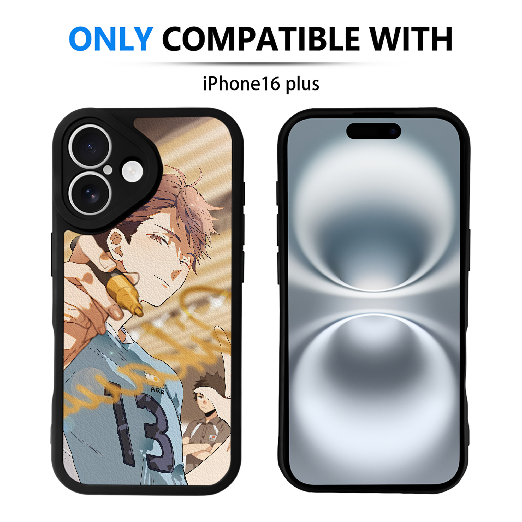 （画像用） ハイキュー!! Haikyu!! 【iPhone 16シリーズ対応】シリコンスマホケース（レザー調） 材質：シリコン
